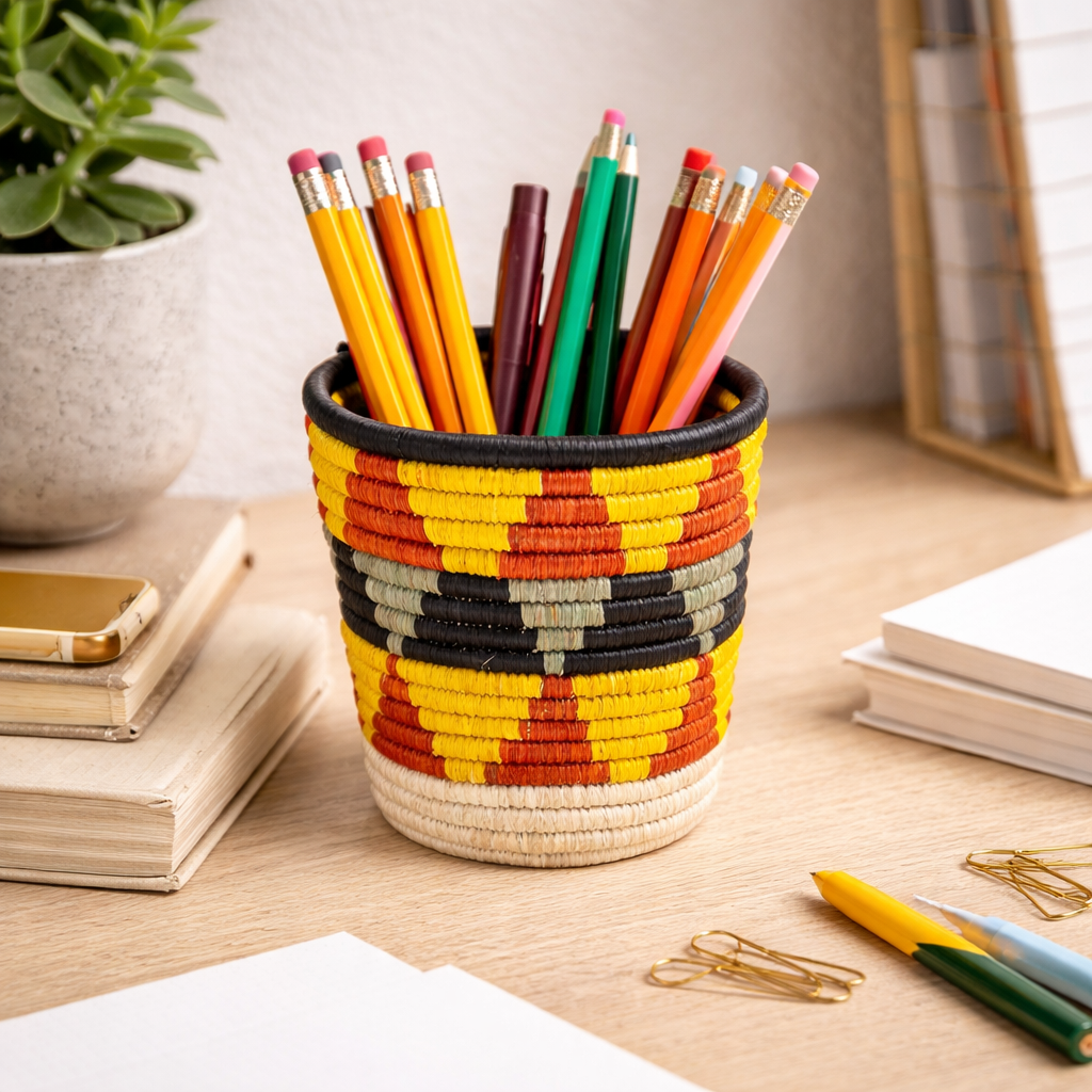 Ugandan Woven Pencil Baskets