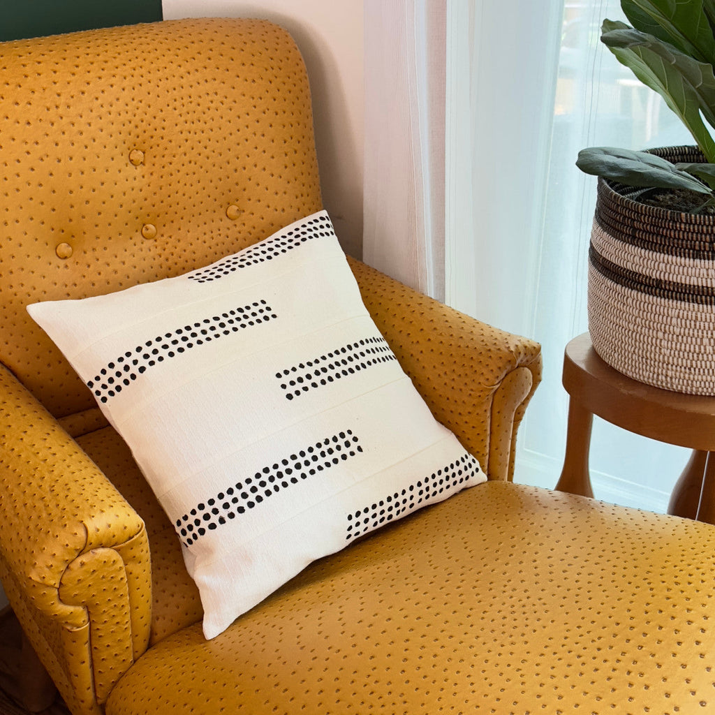 Boho Dots Sadza Pillow Cover Handcrafted in Zimbabwe
