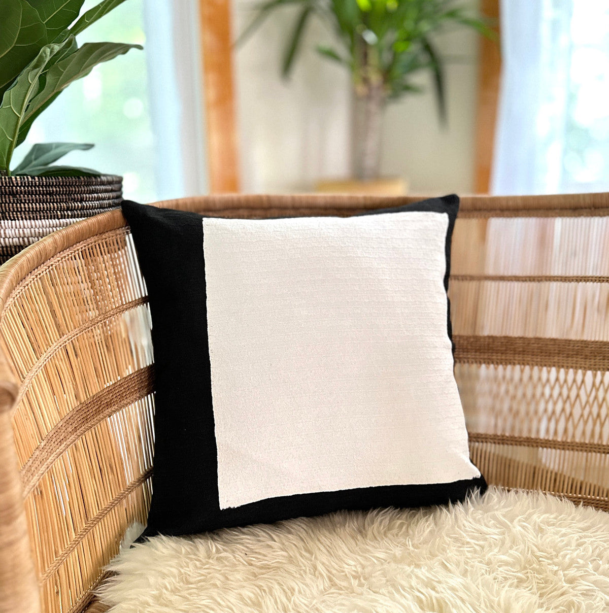 Squares Sadza Pillow Cover Handcrafted in Zimbabwe