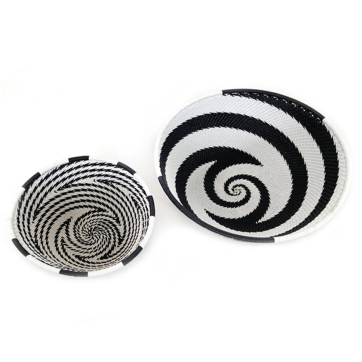 Zulu Wire Basket Bowl  Black & White, Small