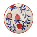 Anaar Pomegranate Snack Plate  Handpainted Stoneware, Set of 2