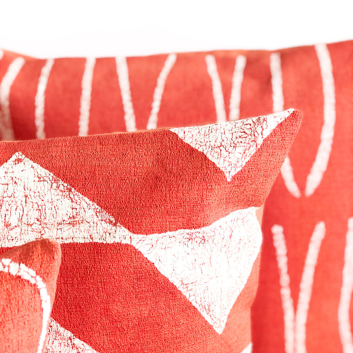 Sadza Circles Pillow Cover  Madagascar Coral