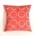 Sadza Circles Pillow Cover  Madagascar Coral