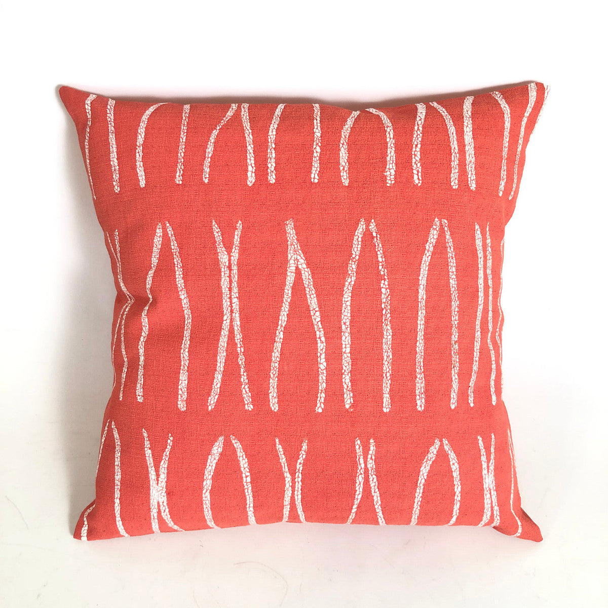 Sadza Lines Pillow Cover  Madagascar Coral
