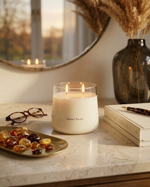 Amber No. 01 Double-Wick Scented Candle