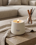 Cinnamon Vanilla Wood Wick Ceramic Candle