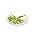 Green Floating Leaves Dessert Plate Handpainted Ceramic, South Africa