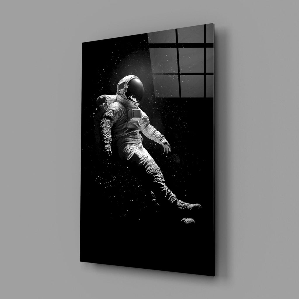 Weightless Astronaut Space Photography Glass Art