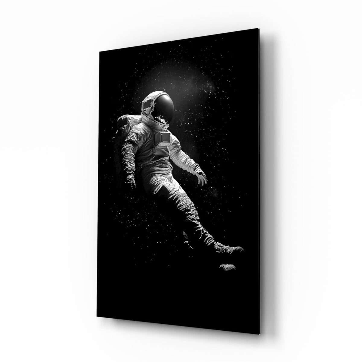 Weightless Astronaut Space Photography Glass Art
