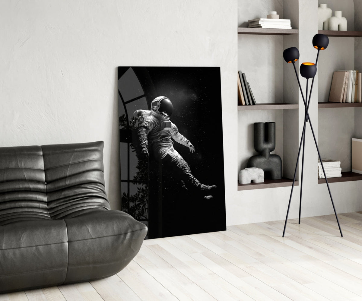 Weightless Astronaut Space Photography Glass Art