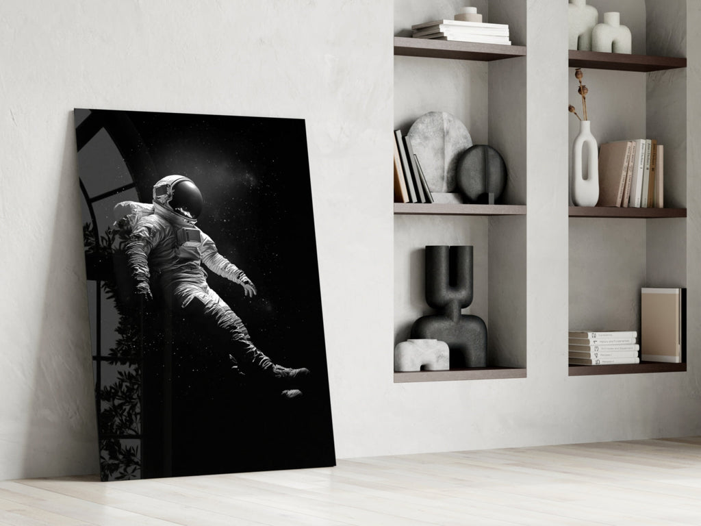 Weightless Astronaut Space Photography Glass Art