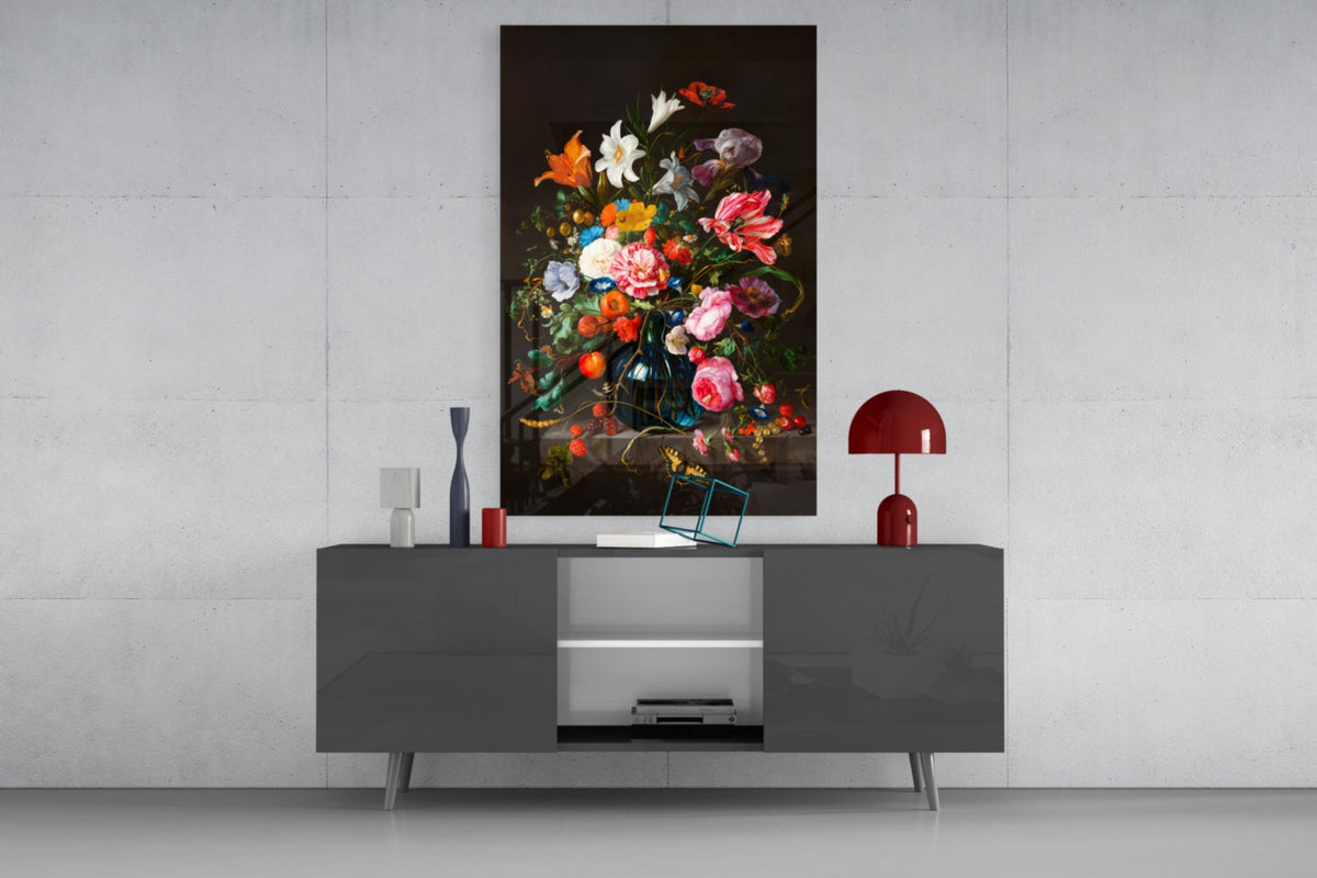 Dutch Golden Age Bouquet Still Life Glass Art