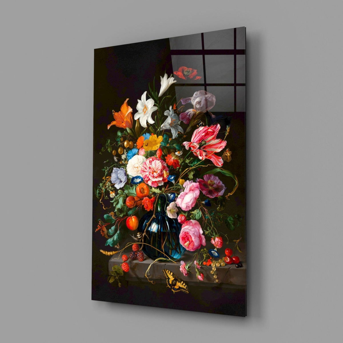 Dutch Golden Age Bouquet Still Life Glass Art