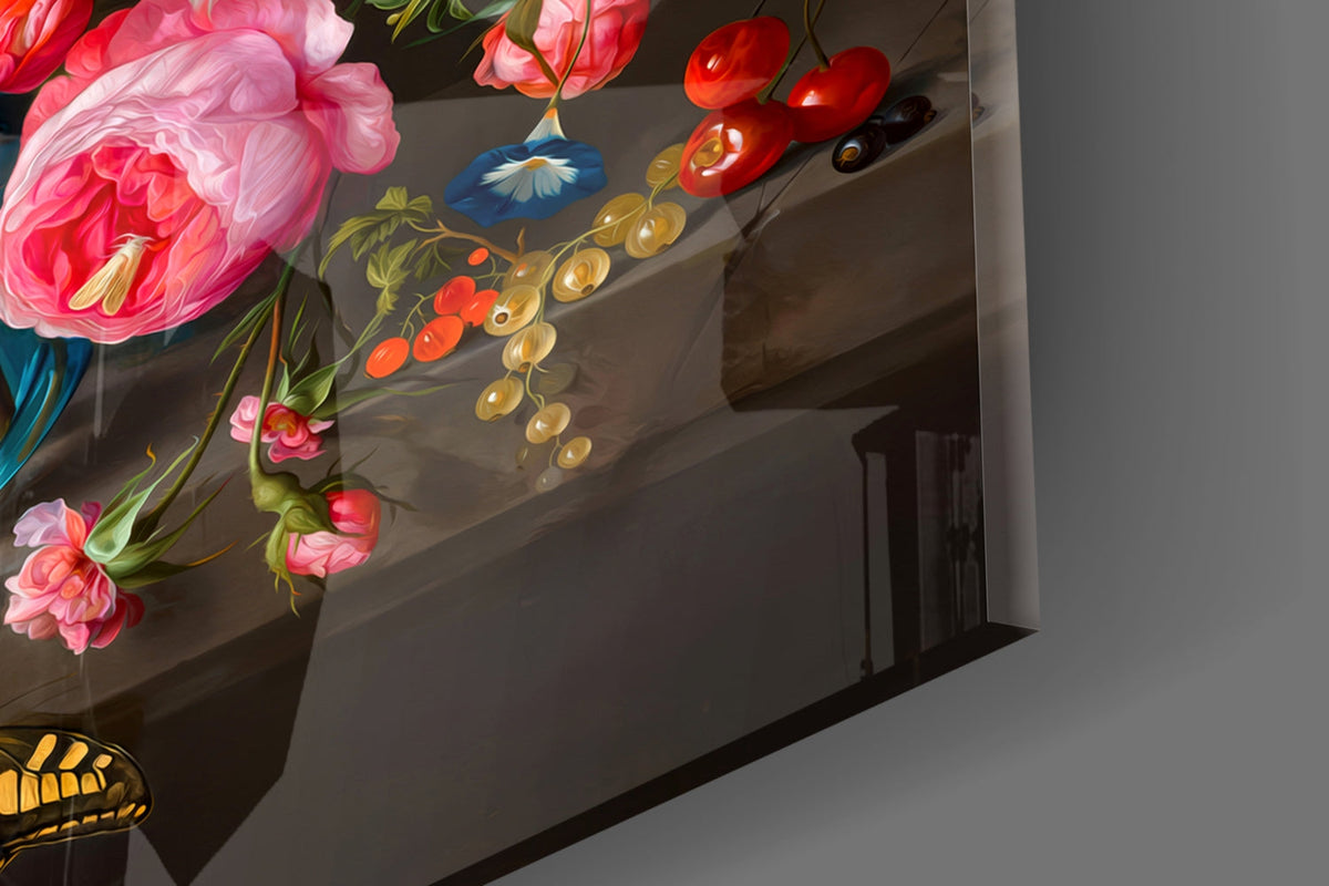 Dutch Golden Age Bouquet Still Life Glass Art