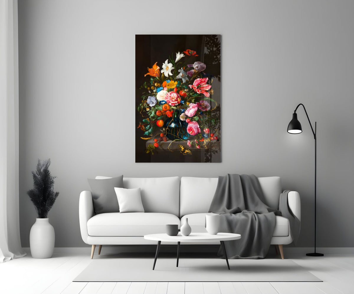 Dutch Golden Age Bouquet Still Life Glass Art