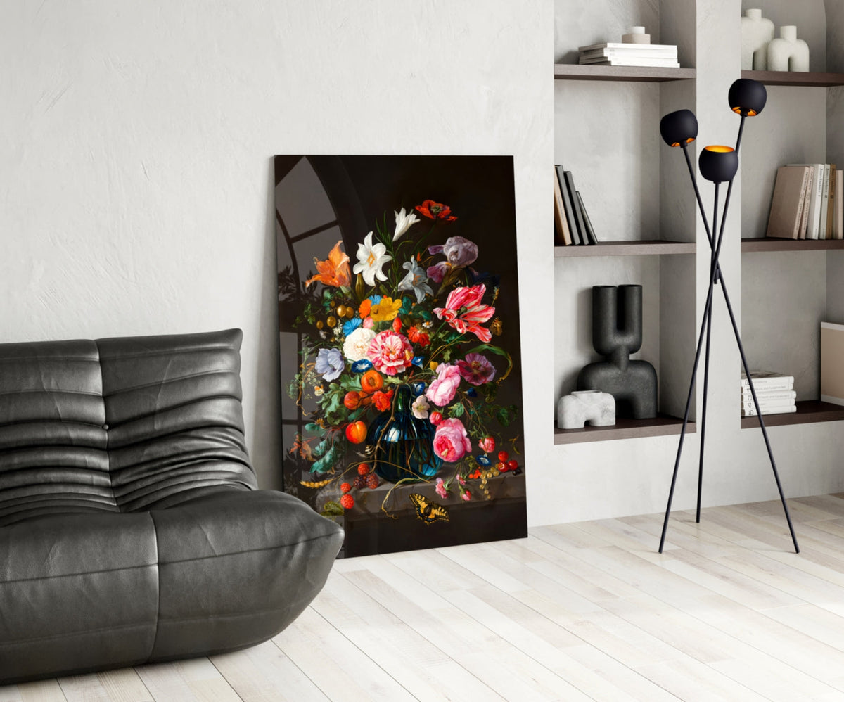 Dutch Golden Age Bouquet Still Life Glass Art