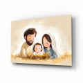 Little Holy Family Glass Wall Art