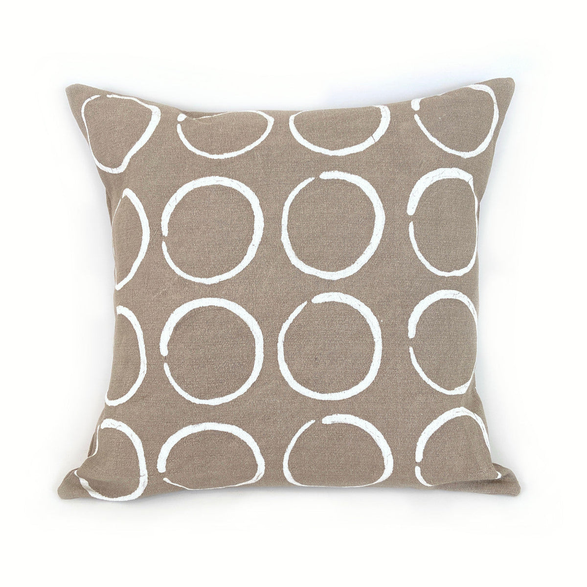 Sadza Circles Pillow Cover  Savanna Beige