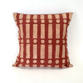 Terracotta Lines & Dots Sadza Pillow Cover Handcrafted in Zimbabwe