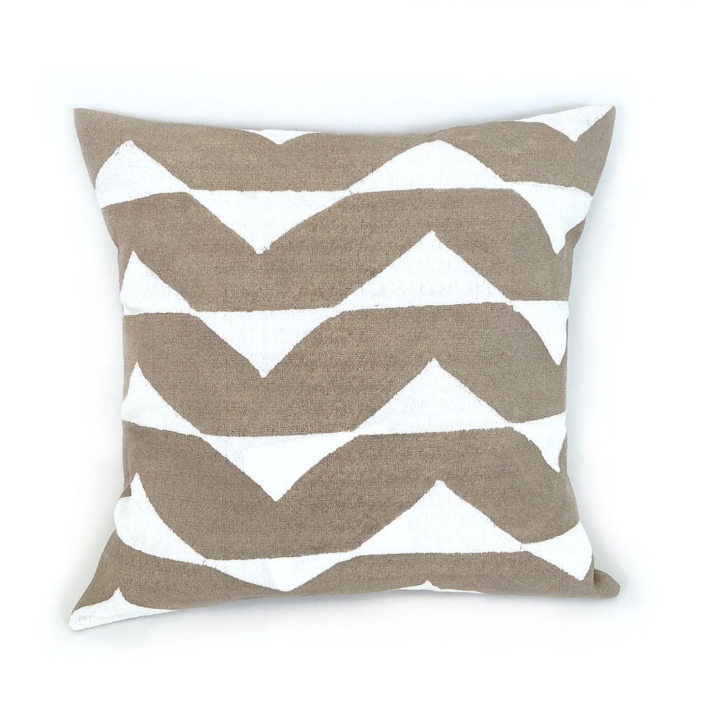 Sadza Triangles Pillow Cover  Savanna Beige