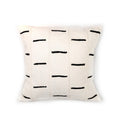 Sadza Dashes Pillow Cover  White, Handcrafted in Zimbabwe