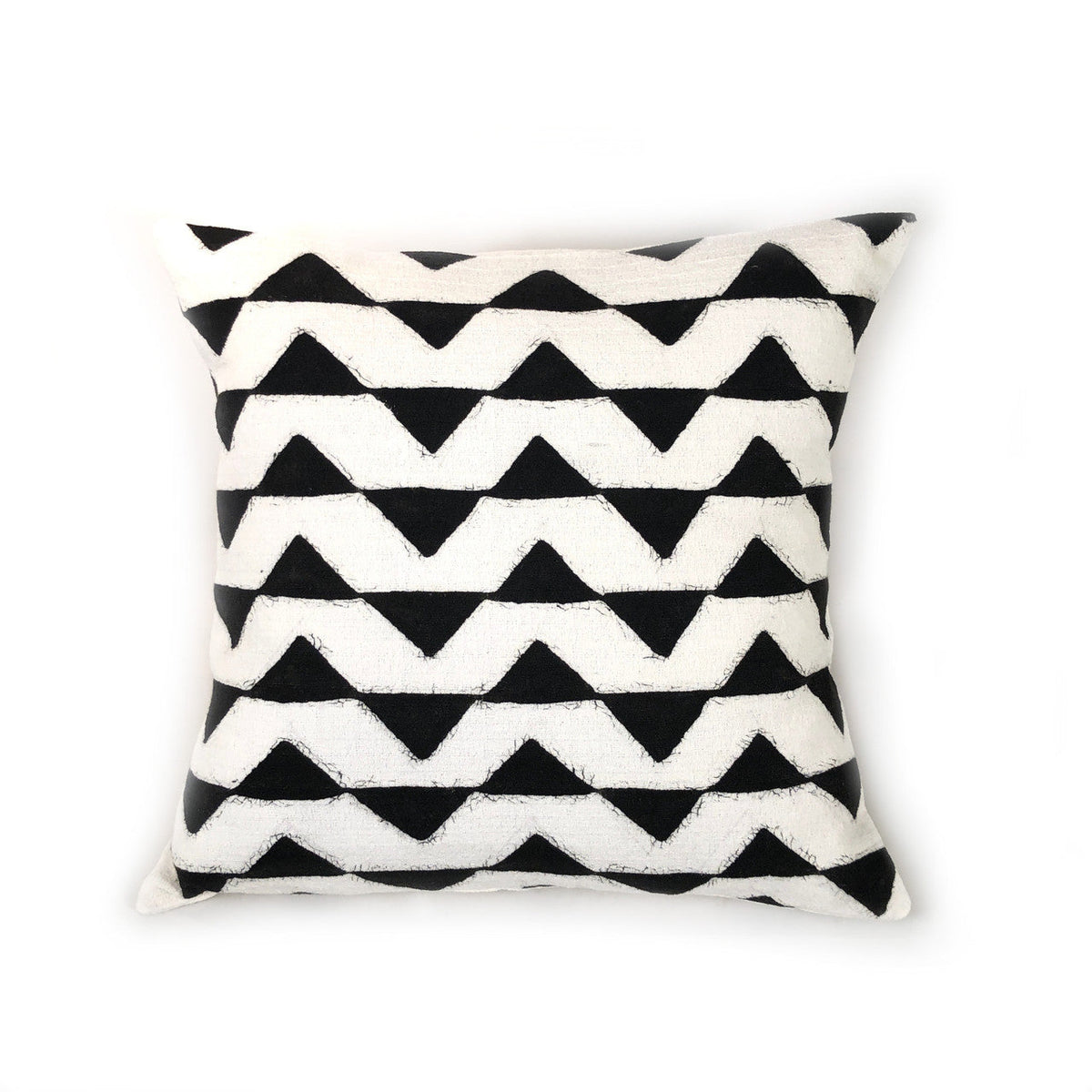 Sadza Triangles Pillow Cover  White, Handcrafted in Zimbabwe