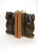 Elephant Serpentine Stone Bookends Hand-Carved in Zimbabwe