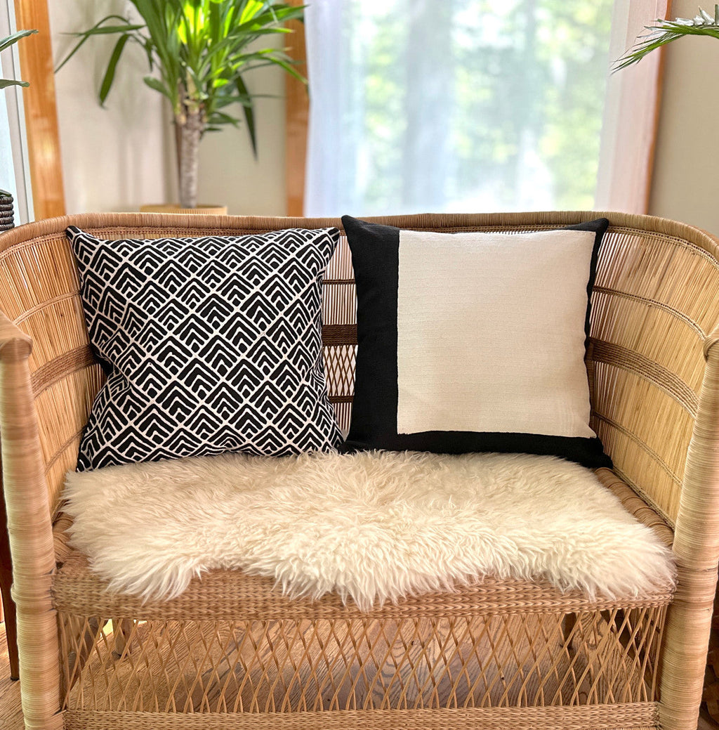 Squares Sadza Pillow Cover Handcrafted in Zimbabwe