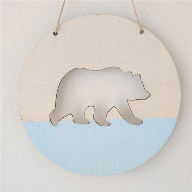 Polar Bear Wooden Wall Ornament