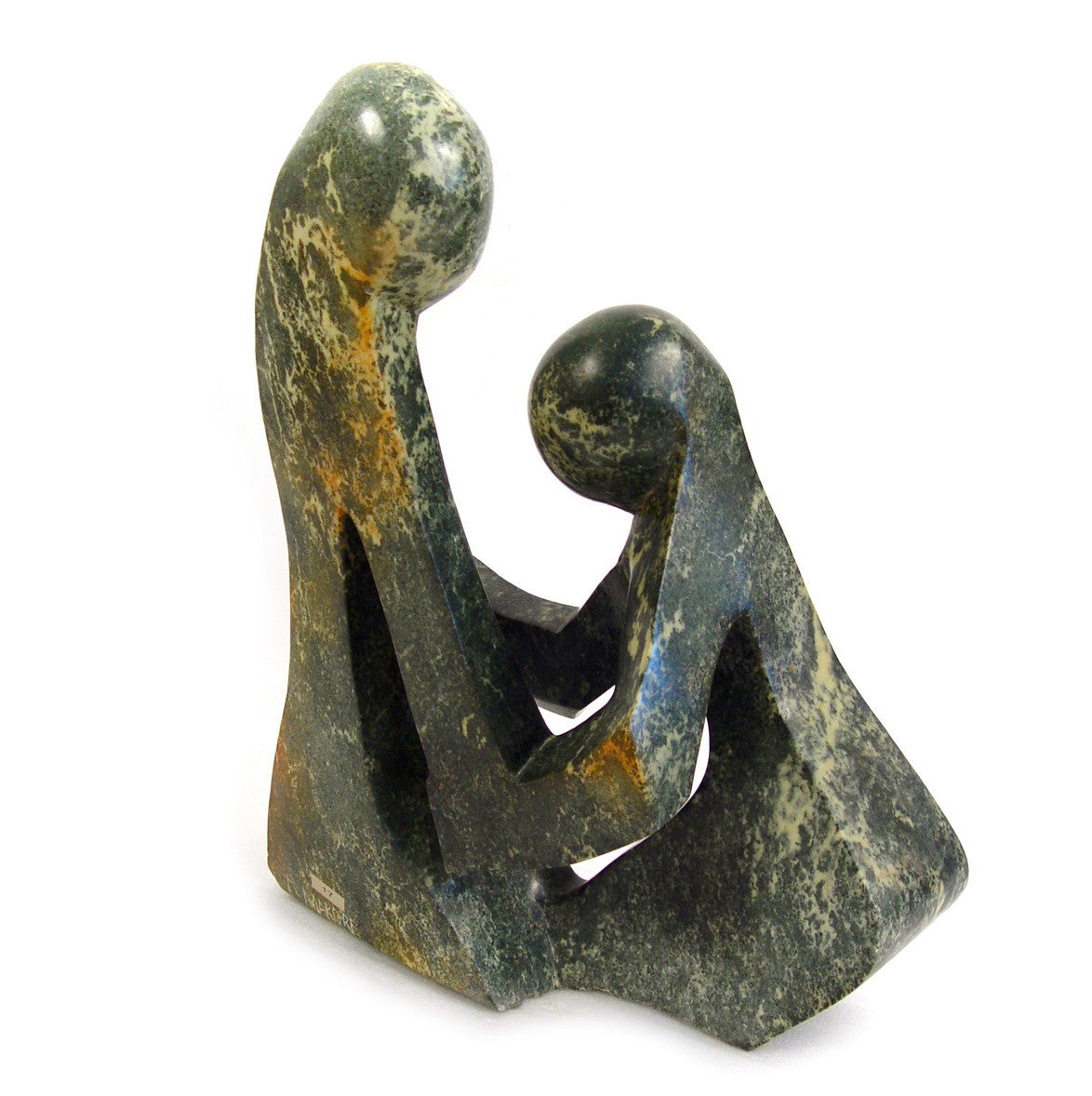 Dancing Partners  Shona Serpentine Stone Sculpture