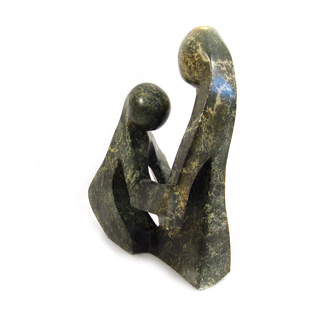 Dancing Partners  Shona Serpentine Stone Sculpture