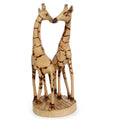 Jacaranda Giraffe Pair Sculpture  Handcarved in Zimbabwe