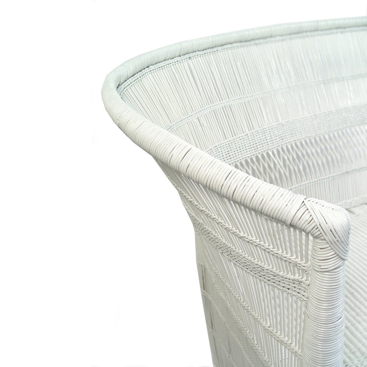 Malawi Cane Loveseat  White, Handwoven in Malawi