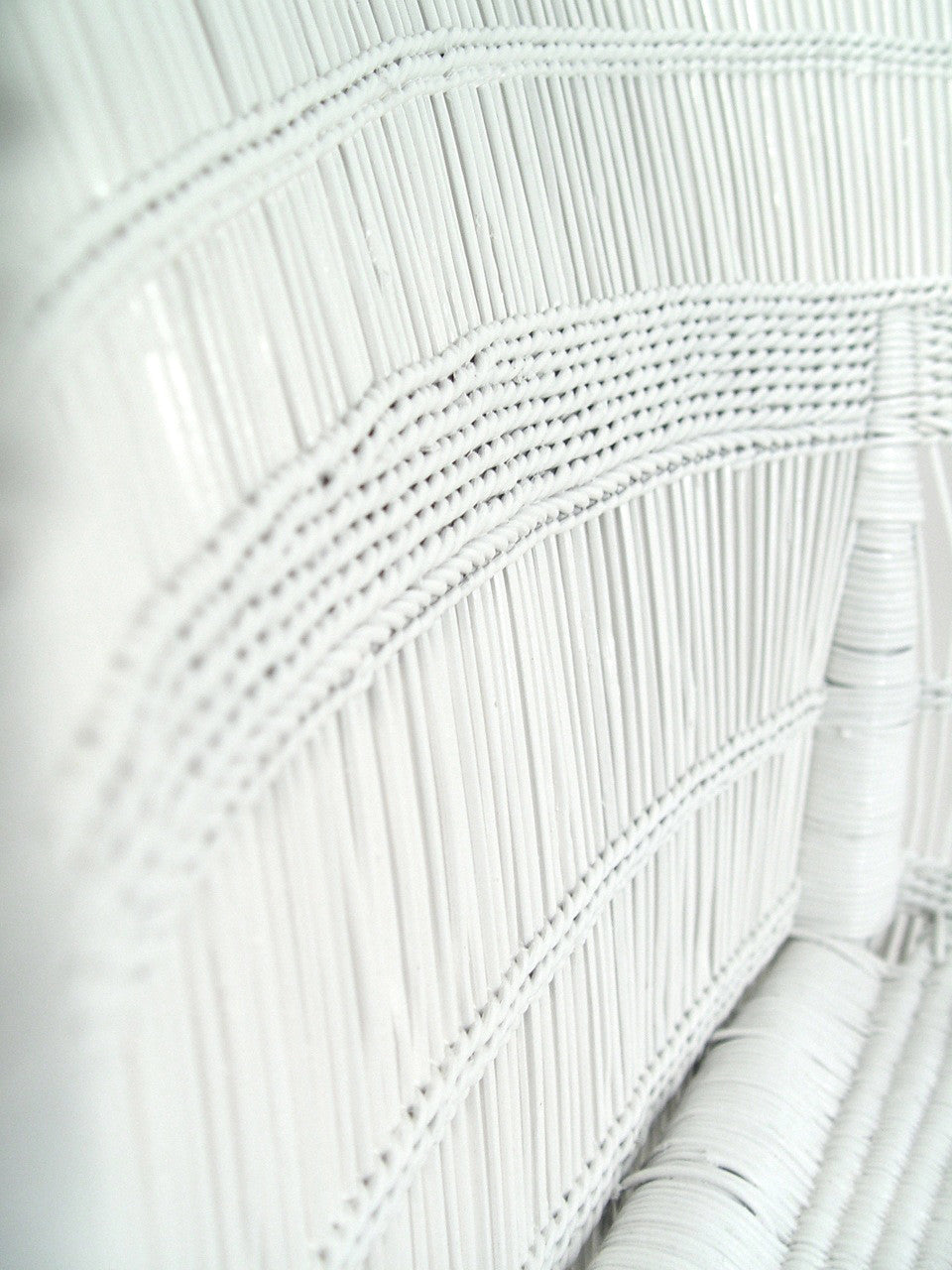 Malawi Cane Loveseat  White, Handwoven in Malawi