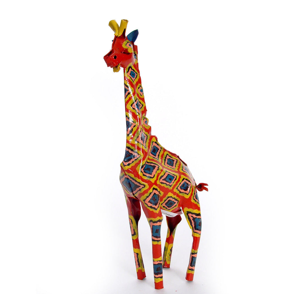 Small Tin Giraffe Figurine  Handcrafted in Zimbabwe