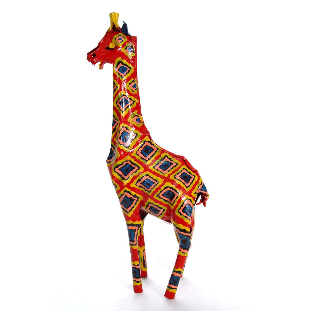 Small Tin Giraffe Figurine  Handcrafted in Zimbabwe
