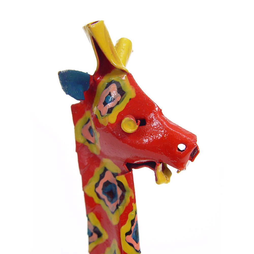 Small Tin Giraffe Figurine  Handcrafted in Zimbabwe